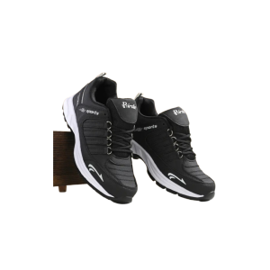 Premium Lightweight Comfortable Regular Wear Walking Shoes For Men (Black , 7)